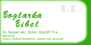 boglarka bibel business card